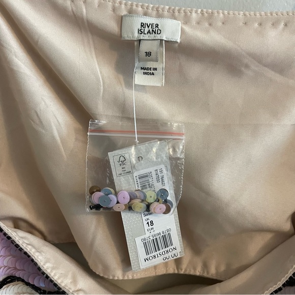 River Island Sequin Stripe Crop Top Eras Tour Costume Idea Taylor Swift - Picture 5 of 6